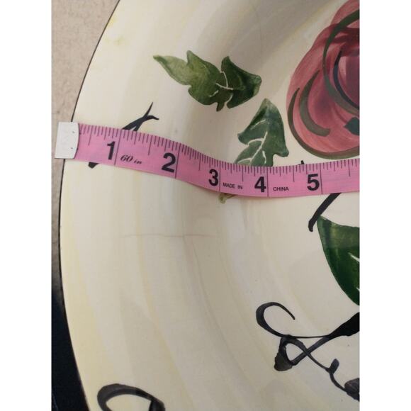 Antica Fornace AFA9 Italian Made Eggplant Pattern Serving Bowl Dinner Party - Picture 16 of 16